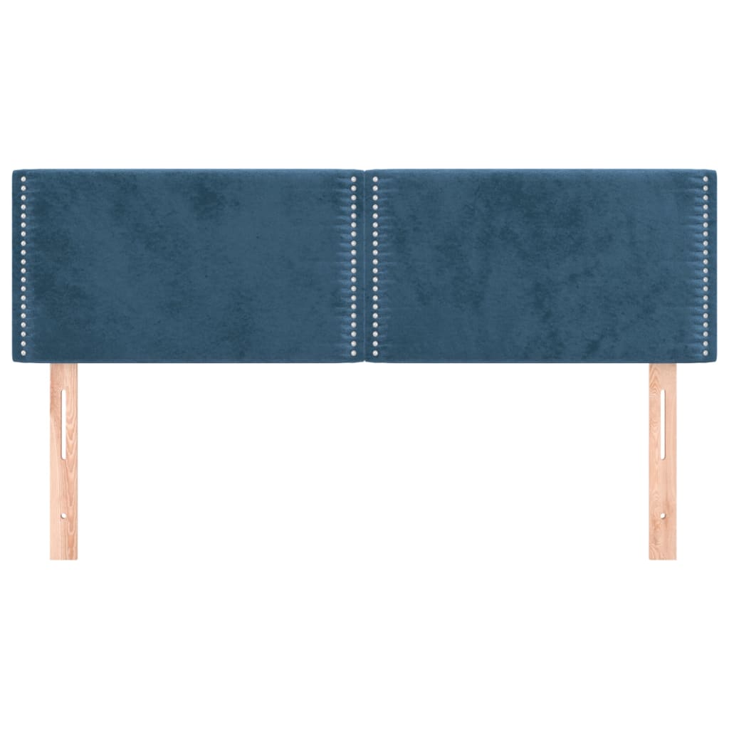 Testiere 2 pz Blu Scuro 72x5x78/88 cm in Velluto