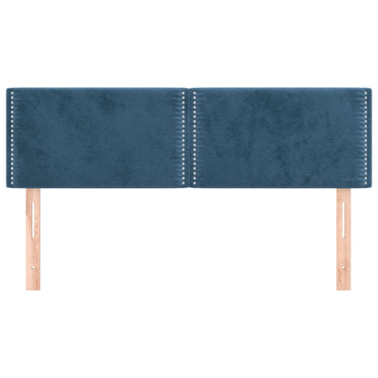 Testiere 2 pz Blu Scuro 72x5x78/88 cm in Velluto