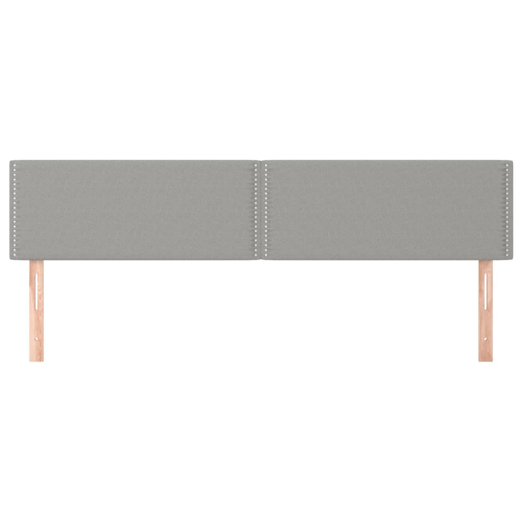 Testiera 2 pz Grigio Chiaro 80x5x78/88 cm in Tessuto
