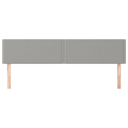 Testiera 2 pz Grigio Chiaro 80x5x78/88 cm in Tessuto
