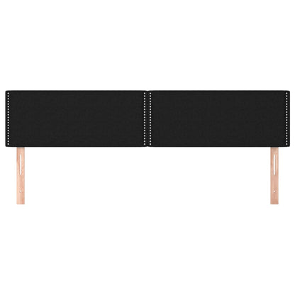 Testiera 2 pz Nera 80x5x78/88 cm in Tessuto