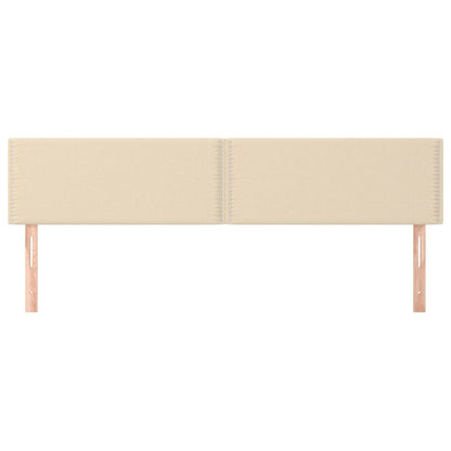 Testiera 2 pz Crema 80x5x78/88 cm in Tessuto