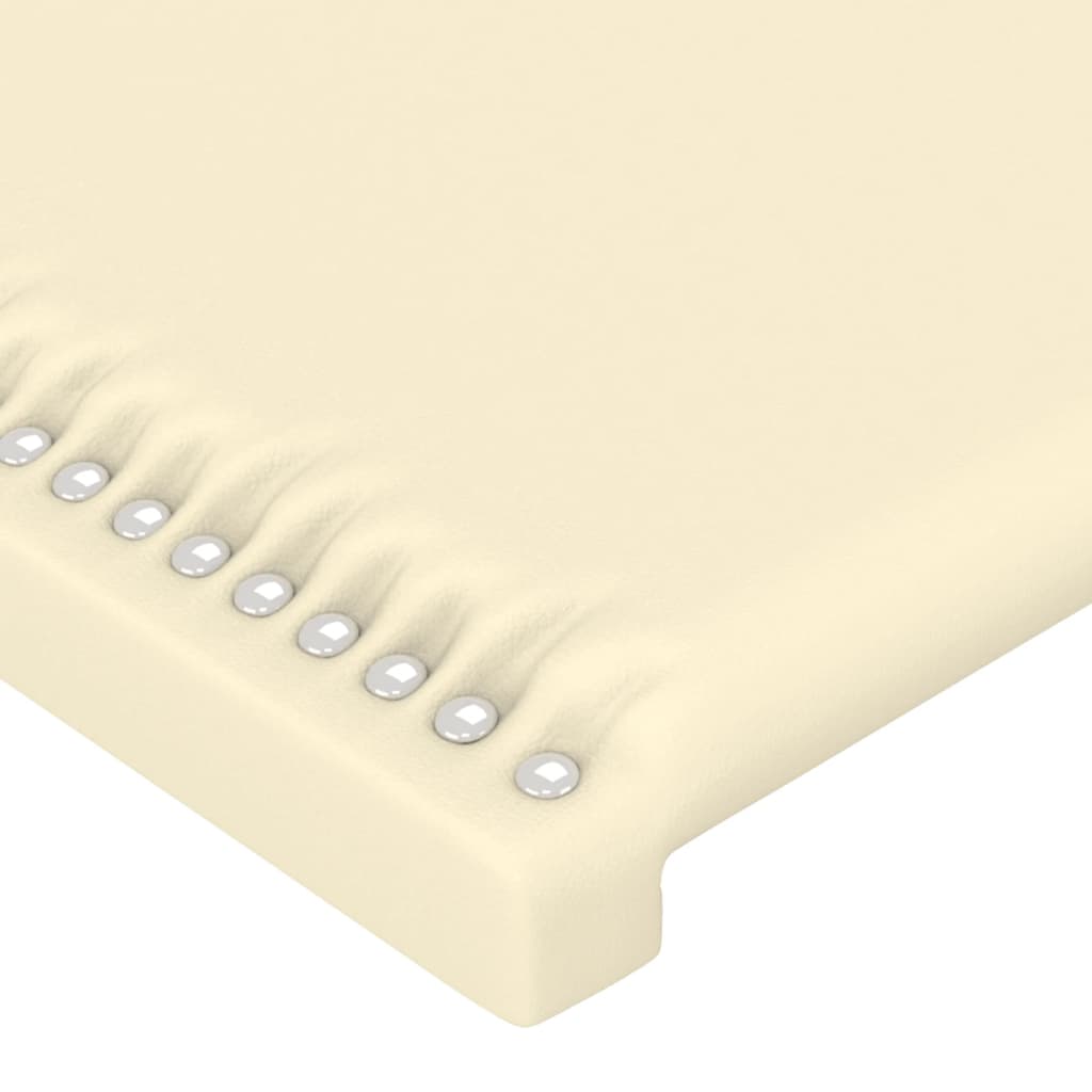 Testiera 2 pz Crema 80x5x78/88 cm in Similpelle