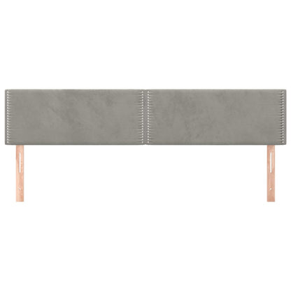 Testiera Grigio Chiaro 160x5x78/88 cm in Velluto