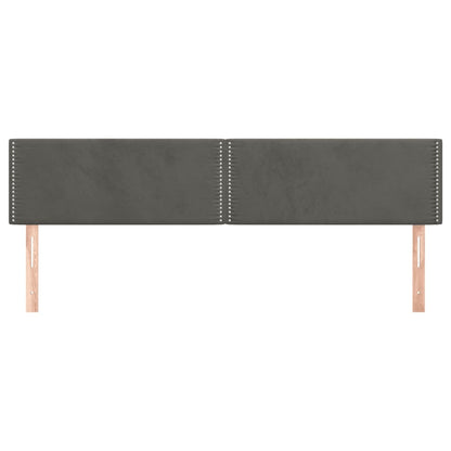 Testiera 2 pz Grigio Scuro 80x5x78/88 cm in Velluto