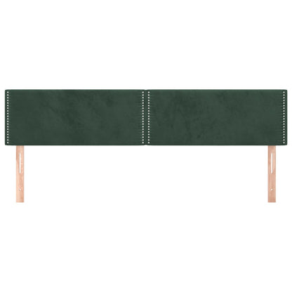 Testiera 2 pz Verde Scuro 80x5x78/88 cm in Velluto