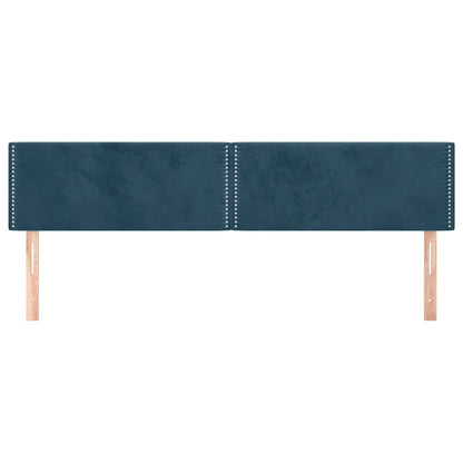 Testiera 2 pz Blu Scuro 80x5x78/88 cm in Velluto