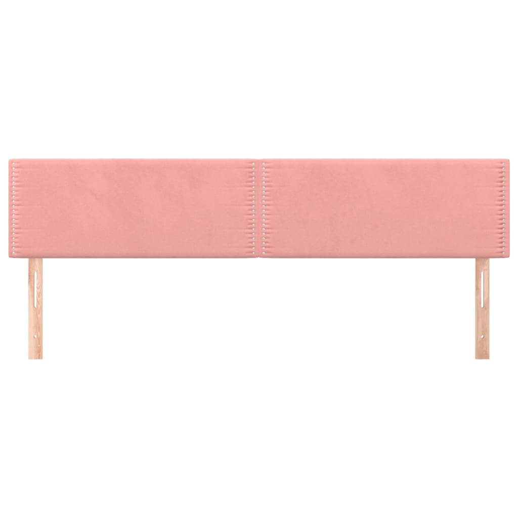 Testiera 2 pz Rosa 80x5x78/88 cm in Velluto