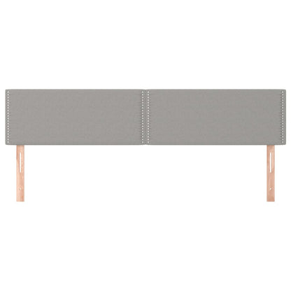 Testiera 2 pz Grigio Chiaro 90x5x78/88 cm in Tessuto