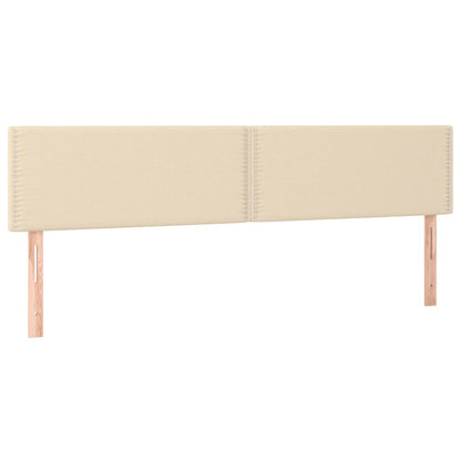 Testiera 2 pz Crema 90x5x78/88 cm in Tessuto