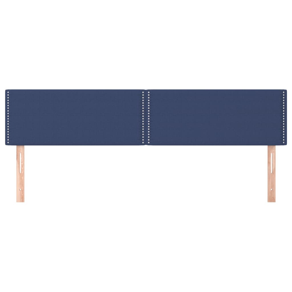 Testiera 2 pz Blu 90x5x78/88 cm in Tessuto