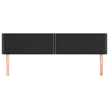 Testiera 2 pz Nero 90x5x78/88 cm in Similpelle