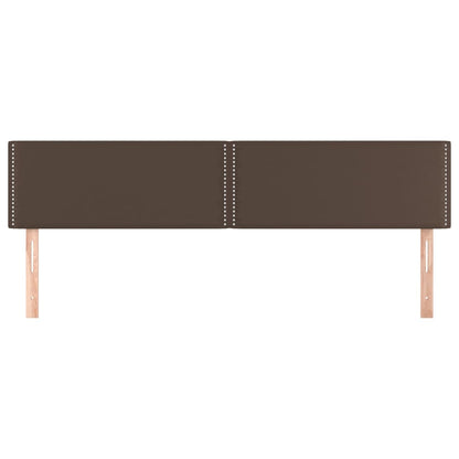 Testiera 2 pz Marrone 90x5x78/88 cm in Similpelle