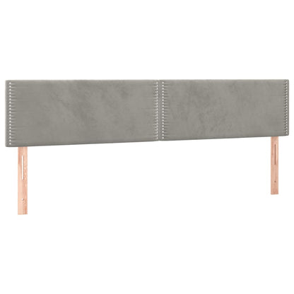 Testiera 2 pz Grigio Chiaro 90x5x78/88 cm in Velluto