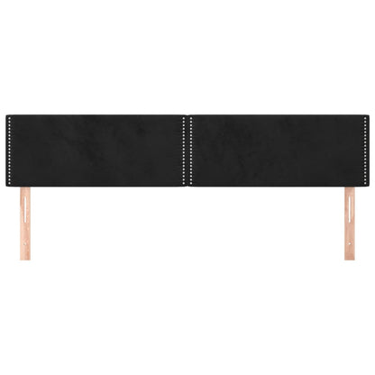Testiera 2 pz Nera 90x5x78/88 cm in Velluto