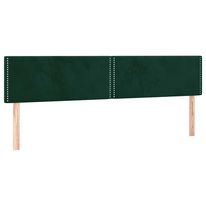 Testiera 2 pz Verde scuro 90x5x78/88 cm in Velluto