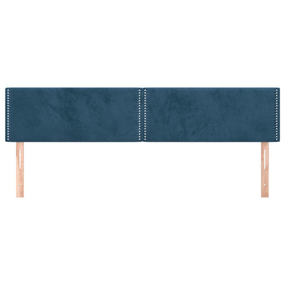 Testiera 2 pz Blu scuro 90x5x78/88 cm in Velluto