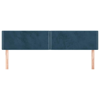 Testiera 2 pz Blu scuro 90x5x78/88 cm in Velluto