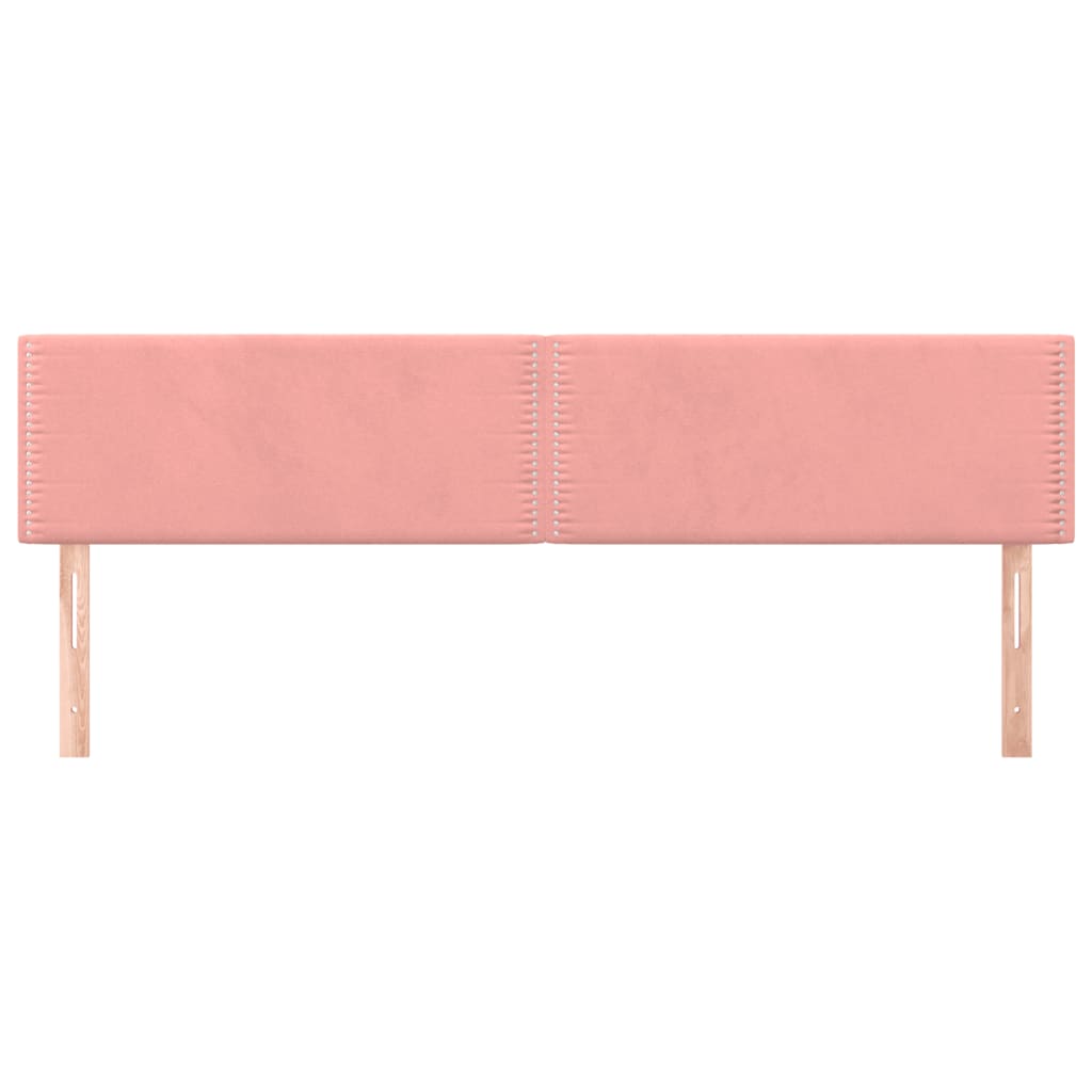 Testiera 2 pz Rosa 90x5x78/88 cm in Velluto