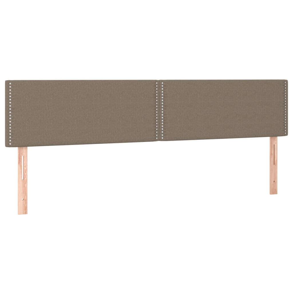 Testiera 2 pz Tortora 100x5x78/88 cm in Tessuto