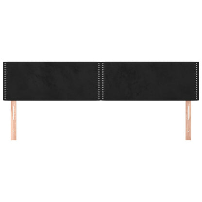 Testiere 2 pz Nere 100x5x78/88 cm in Velluto