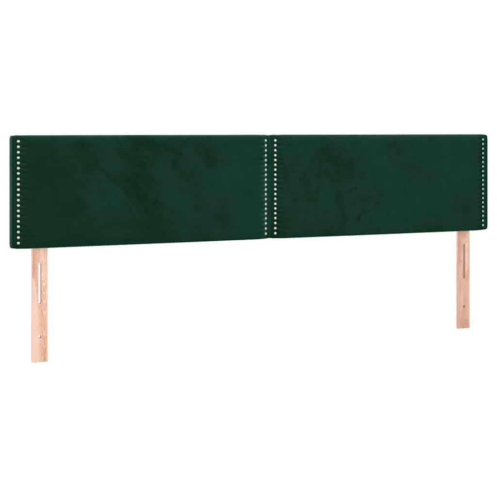 Testiere 2 pz Verde Scuro 100x5x78/88 cm in Velluto