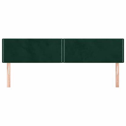 Testiere 2 pz Verde Scuro 100x5x78/88 cm in Velluto