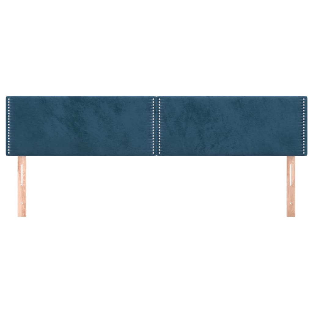 Testiere 2 pz Blu Scuro 100x5x78/88 cm in Velluto