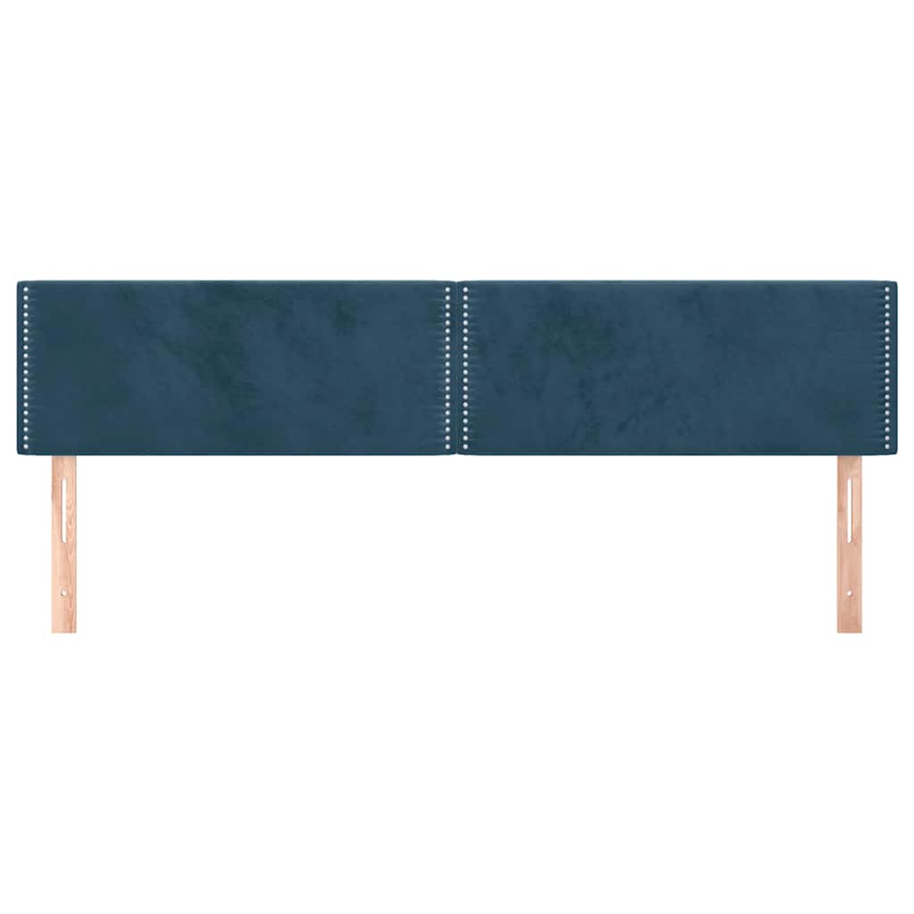 Testiere 2 pz Blu Scuro 100x5x78/88 cm in Velluto