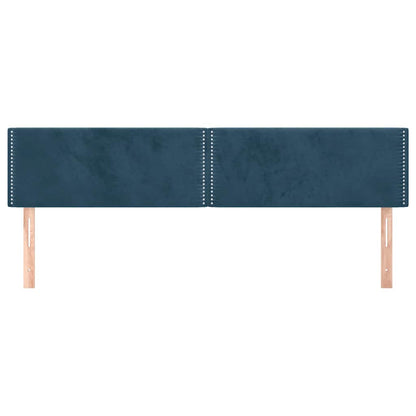Testiere 2 pz Blu Scuro 100x5x78/88 cm in Velluto