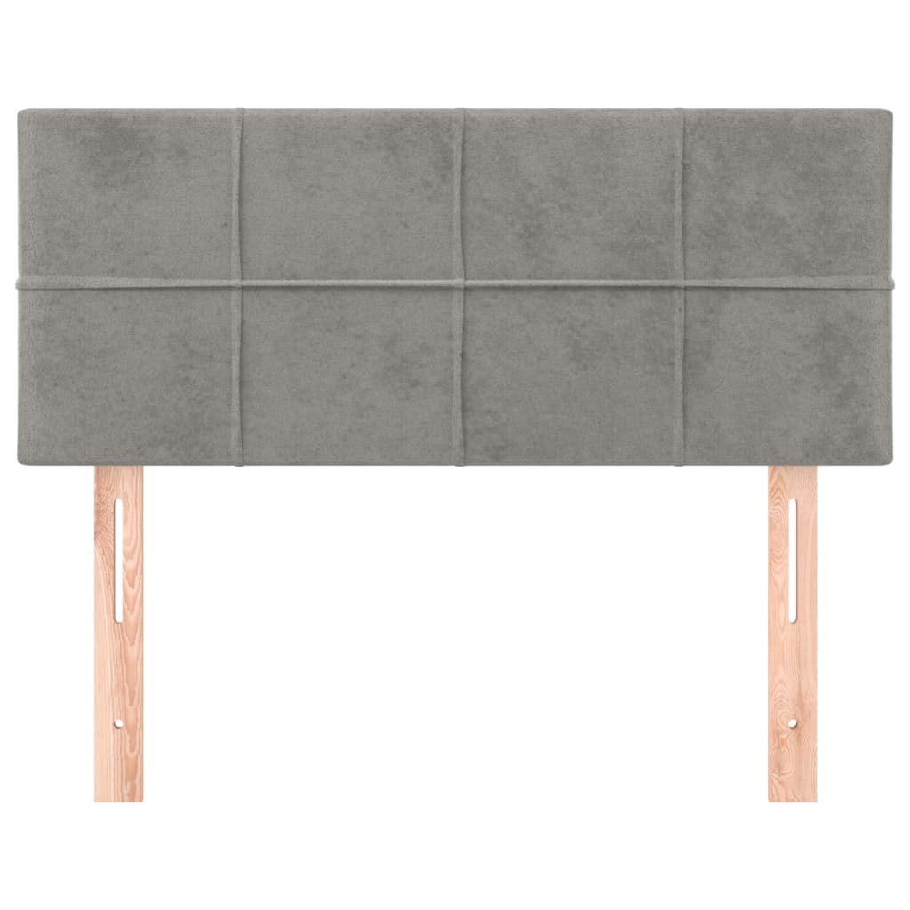 Testiera Grigio Chiaro 80x5x78/88 cm in Velluto