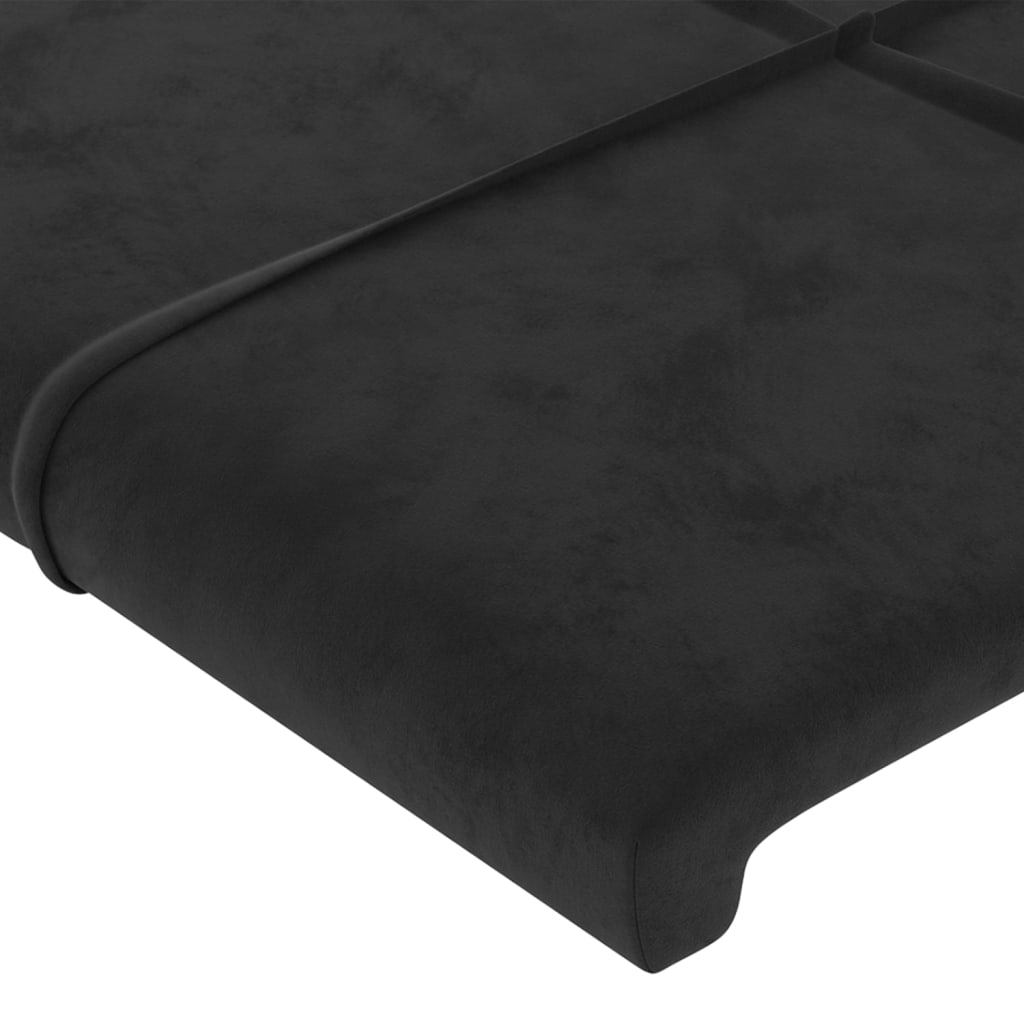 Testiera Nera 80x5x78/88 cm in Velluto