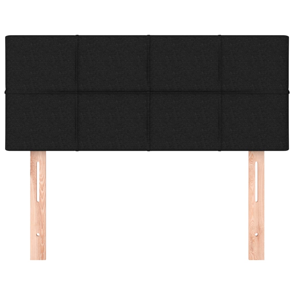 Testiera Nera 90x5x78/88 cm in Tessuto