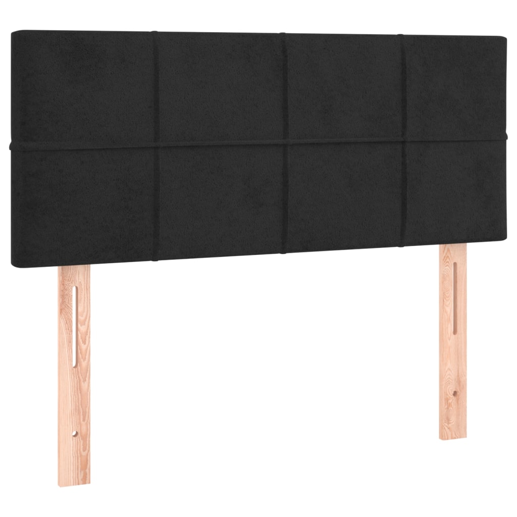 Testiera Nera 90x5x78/88 cm in Velluto