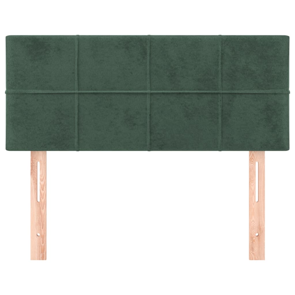Testiera Verde scuro 90x5x78/88 cm in Velluto