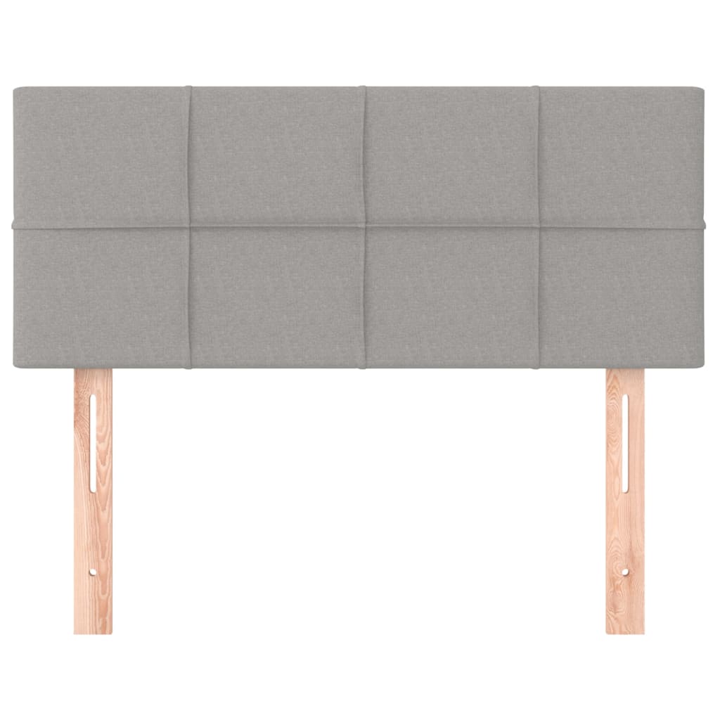 Testiera Grigio Chiaro 100x5x78/88 cm in Tessuto