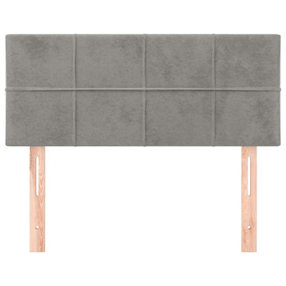 Testiera Grigio Chiaro 100x5x78/88 cm in Velluto