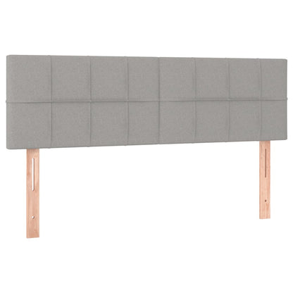 Testiera Grigio Chiaro 144x5x78/88 cm in Tessuto