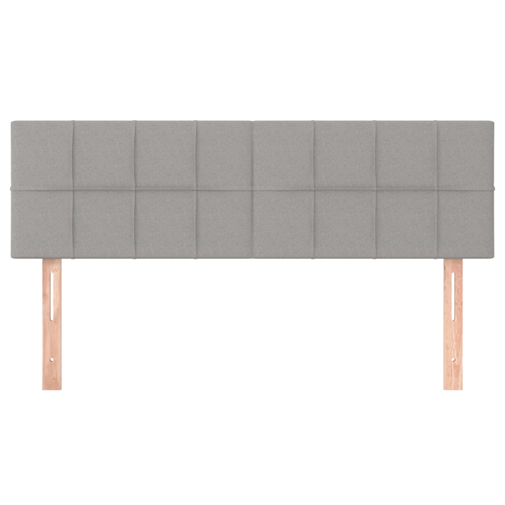 Testiera Grigio Chiaro 144x5x78/88 cm in Tessuto