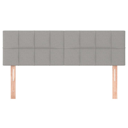 Testiere 2 pz Grigio Chiaro 72x5x78/88 cm in Tessuto