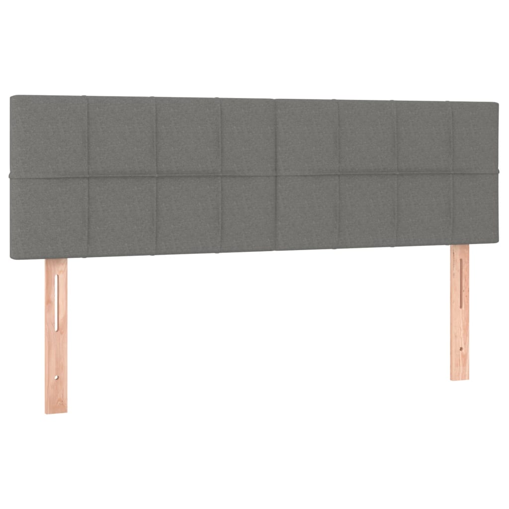 Testiera Grigio Scuro 144x5x78/88 cm in Tessuto
