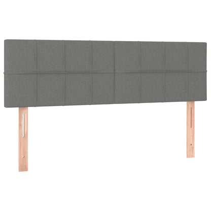 Testiera Grigio Scuro 144x5x78/88 cm in Tessuto