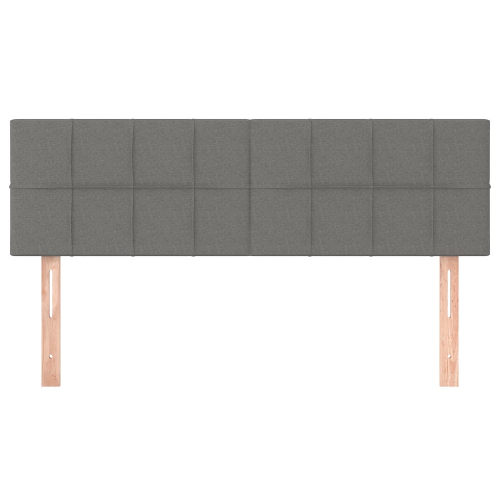 Testiere 2 pz Grigio Scuro 72x5x78/88 cm in Tessuto