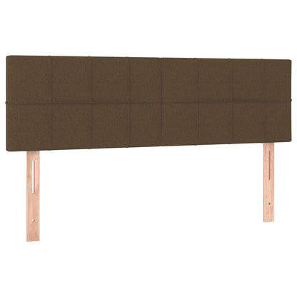 Testiere 2 pz Marrone Scuro 72x5x78/88 cm in Tessuto