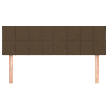 Testiere 2 pz Marrone Scuro 72x5x78/88 cm in Tessuto