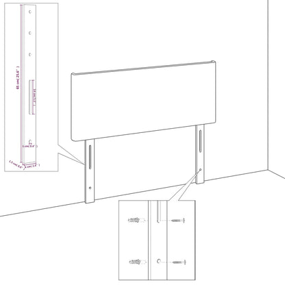 Testiere 2 pz Blu 72x5x78/88 cm in Tessuto
