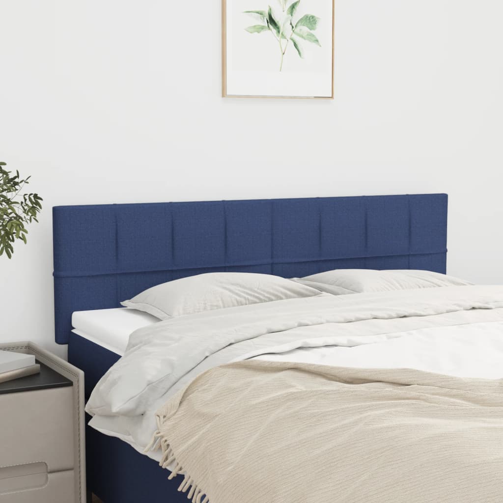 Testiera Blu 144x5x78/88 cm in Tessuto