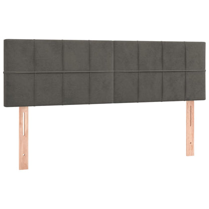 Testiera Grigio Scuro 144x5x78/88 cm in Velluto