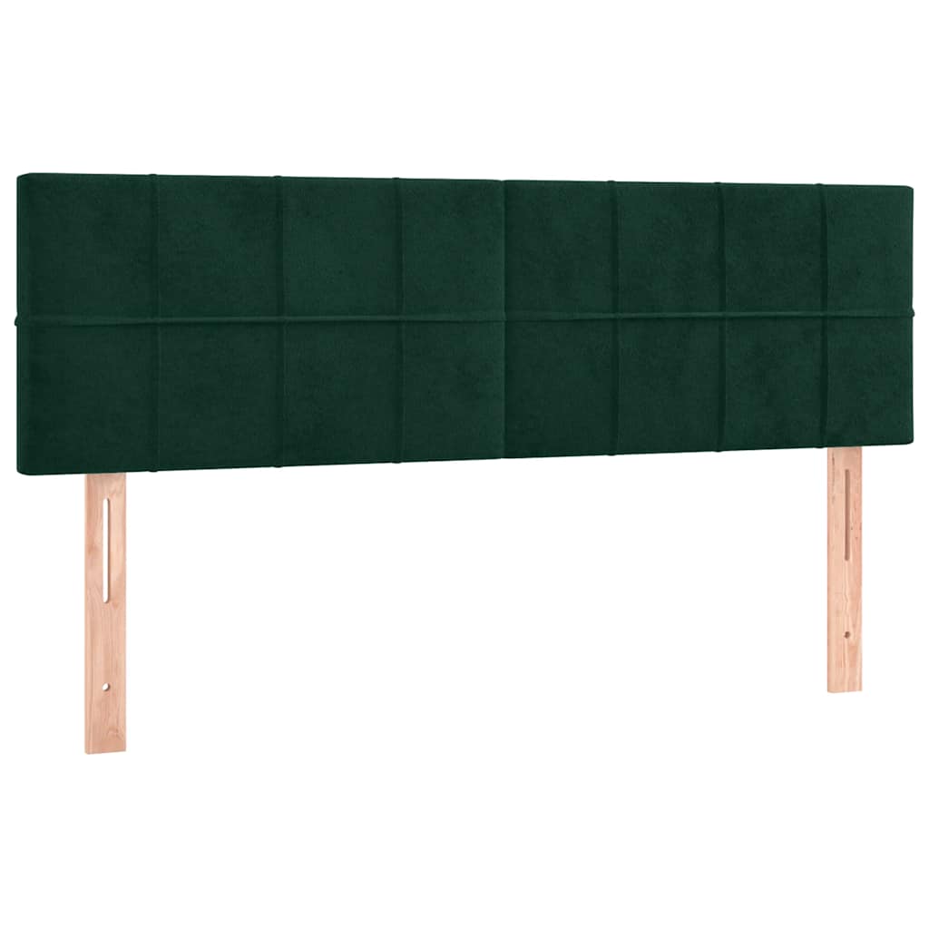 Testiere 2 pz Verde Scuro 72x5x78/88 cm in Velluto