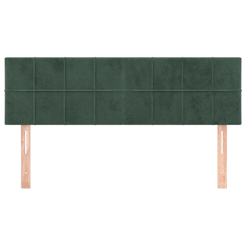 Testiere 2 pz Verde Scuro 72x5x78/88 cm in Velluto